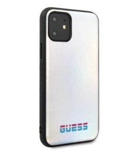 ovitek Guess za iPhone 11 srebrni silver hard case Iridescent 2