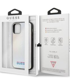 ovitek Guess za iPhone 11 srebrni silver hard case Iridescent 3