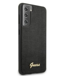 ovitek Guess za S21 G991 crna black hardcase Lizard Collection 3