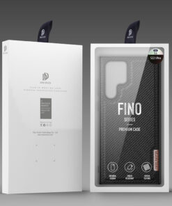 ovitek Dux Ducis Fino case covered with nylon material for Samsung Galaxy S22 Ultra black crna 6