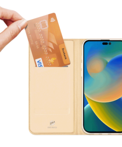 preklopni etui Ducis za iPhone 14 Pro max zlata 1