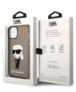 Ovitek KARL LAGERFELD za iPhone 14 Plus Ikonik Karl črna 9 ovitek Karl Lagerfeld Ikonik Karl za iPhone 14 Plus crna 2