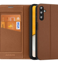 Preklopni etui DUX DUCIS Skin X2 za Samsung Galaxy A14 4G / 5G rjava