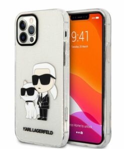Ovitek KARL LAGERFELD za iPhone 12/12 Pro Glitter Karl & Choupette