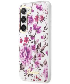 ovitek Guess za samsung galaxy S23 flower collection roza 1