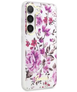 ovitek Guess za samsung galaxy S23 flower collection roza 2