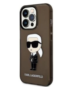 ovitek Karl Lagerfeld za iPhone 14 Pro Ikonik Karl Lagerfeld crna 1