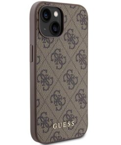 Ovitek Guess Metal Gold Logo za iPhone 15 rjava 8 Ovitek Guess Metal Gold Logo za iPhone 15 rjava - slika 4