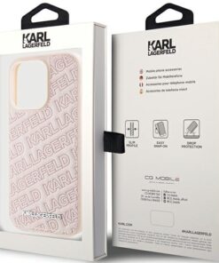 ovitek Karl Lagerfeld Quilted K Pattern za iPhone 15 roza 3