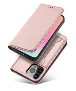 Preklopni etui Magnet Card za iPhone 13/14, roza 4 etui Magnet Card za iPhone 14 iphone 13 roza 4