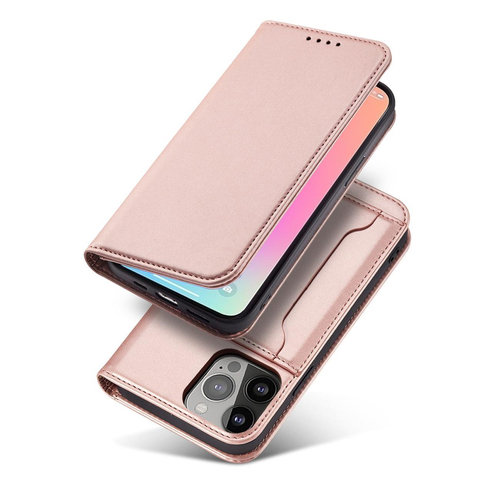 Preklopni etui Magnet Card za iPhone 13/14, roza 2 etui Magnet Card za iPhone 14 iphone 13 roza 4
