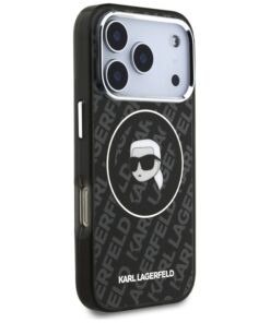ovitek Karl Lagerfeld za iphone 17 pro IML Karl Head Logo MagSafe crna 4