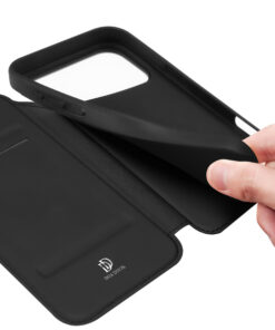Preklopni etui Skin pro za iPhone 17 črna 6 preklopni etui za iphone 17 Dux Ducis Skin Pro crna 2