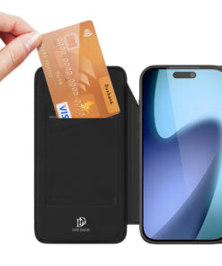 Preklopni etui Skin pro za iPhone 17 črna 8 preklopni etui za iphone 17 Dux Ducis Skin Pro crna 4