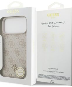 ovitek za iphone 17 pro max Guess 4G Classic MagSafe roza 3