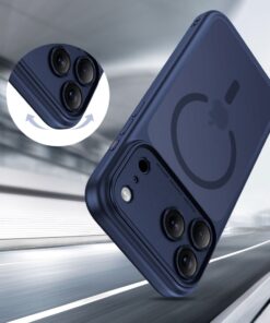 ovitek za iphone 17 pro max Tech Protect Magpeak Magsafe CC Mat modra 3