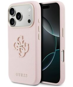 ovitek Guess FW Resin Logo za iPhone 17 Pro roza 1
