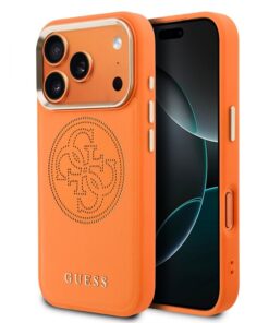 ovitek Guess Perforated magsafe za iphone 17 pro oranzna 1