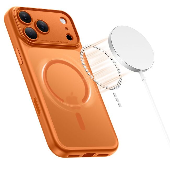 Tech Protect ovitek za iPhone 17 Pro MagSafe oranžna 2 ovitek Tech Protect Magpeak MagSafe za iPhone 17 Pro oranzna 2