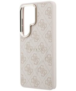 ovitek Guess 4G Embossed Ring MagSafe za Samsung Galaxy S26 Ultra roza 3