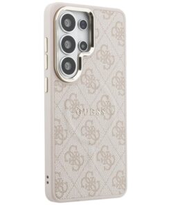 ovitek Guess 4G Embossed Ring MagSafe za Samsung Galaxy S26 Ultra roza 4
