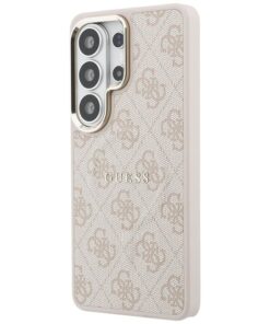 ovitek Guess 4G Embossed Ring MagSafe za Samsung Galaxy S26 Ultra roza 5