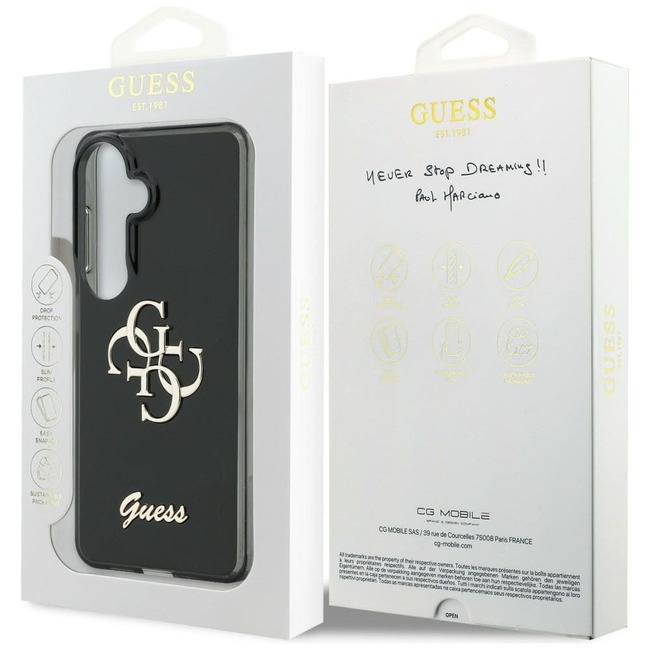Ovitek GUESS IML Big Metal 4GScript za Samsung Galaxy S26 črna 5 ovitek Guess IML Big Metal 4G Script za Samsung Galaxy S26 crni 5