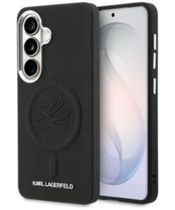 ovitek Karl Lagerfeld Embossed Ring Initials MagSafe Case za Samsung Galaxy S26 plus crna 1
