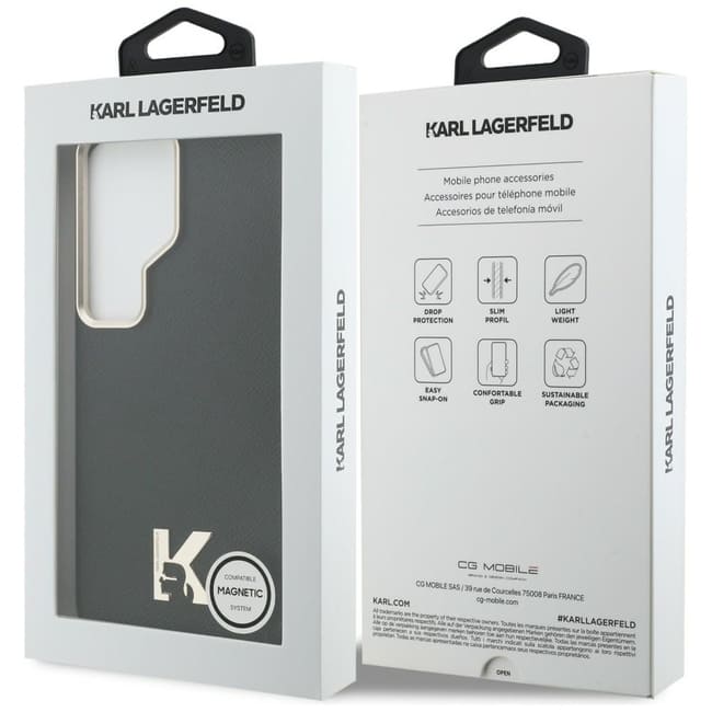 Ovitek KARL LAGERFELD za Samsung Galaxy S26 Ultra Metal Logo MagSafe črna 5 ovitek Karl Lagerfeld K Metal Logo MagSafe za Samsung Galaxy S26 Ultra crna 5