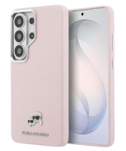 ovitek karl lagerfeld saffiano kc metal logo magsafe za samsung galaxy s26 ultra roza 1