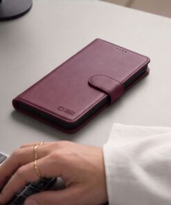 Preklopni etui Wallet MagSafe za iPhone 17 Pro Max/18 Pro Max burgundy 7 etui z denarnico za iPhone 17 Pro Max 18 Pro Max burgundy 3