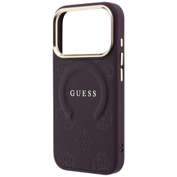 Ovitek Guess Saffiano Peony Ring MagSafe za iPhone 17 Pro Max / 18 Pro Max burgundy 5 Ovitek Guess Saffiano Peony Ring MagSafe za iPhone 17 Pro Max / 18 Pro Max burgundy - slika 5