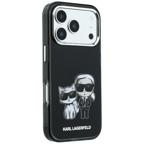 Ovitek Karl Lagerfeld Smooth Karl & Choupette Sketch MagSafe za iPhone 17 Pro/18 Pro črna 3 Ovitek Karl Lagerfeld Smooth Karl & Choupette Sketch MagSafe za iPhone 17 Pro/18 Pro črna - slika 3
