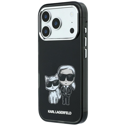 Ovitek Karl Lagerfeld Smooth Karl & Choupette Sketch MagSafe za iPhone 17 Pro/18 Pro črna 2 Ovitek Karl Lagerfeld Smooth Karl & Choupette Sketch MagSafe za iPhone 17 Pro/18 Pro črna - slika 2