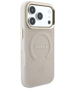 Ovitek Guess Saffiano Peony Ring MagSafe za iPhone 17 Pro Max / 18 Pro Max roza - slika 4