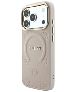Ovitek Guess Saffiano Peony Ring MagSafe za iPhone 17 Pro Max / 18 Pro Max roza - slika 5