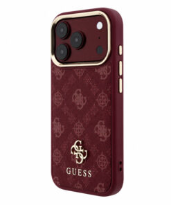 Ovitek Big Guess Strass Logo za iPhone 17 Pro/18 Pro burgundy - slika 2