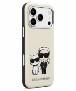 Ovitek Karl Lagerfeld Smooth Leather Karl & Choupette Sketch MagSafe za iPhone 17 Pro/18 Pro bež 5 Ovitek Karl Lagerfeld Smooth Leather Karl & Choupette Sketch MagSafe za iPhone 17 Pro/18 Pro bež - slika 3