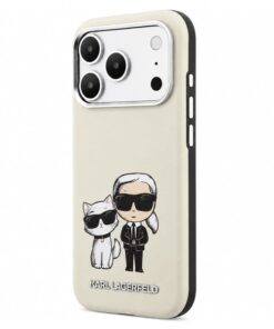 Ovitek Karl Lagerfeld Smooth Leather Karl & Choupette Sketch MagSafe za iPhone 17 Pro/18 Pro bež 4 Ovitek Karl Lagerfeld Smooth Leather Karl & Choupette Sketch MagSafe za iPhone 17 Pro/18 Pro bež - slika 2