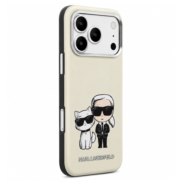 Ovitek Karl Lagerfeld Smooth Leather Karl & Choupette Sketch MagSafe za iPhone 17 Pro Max/18 Pro Max bež 3 Ovitek Karl Lagerfeld Smooth Leather Karl & Choupette Sketch MagSafe za iPhone 17 Pro Max/18 Pro Max bež - slika 3