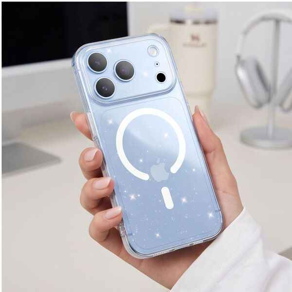 Ovitek FlexAir MagSafe Glitter za iPhone 17 Pro Max / 18 Pro Max transparent 6 Ovitek FlexAir MagSafe Glitter za iPhone 17 Pro Max / 18 Pro Max transparent - slika 6