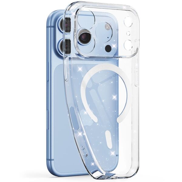 Ovitek FlexAir MagSafe Glitter za iPhone 17 Pro Max / 18 Pro Max transparent 3 Ovitek FlexAir MagSafe Glitter za iPhone 17 Pro Max / 18 Pro Max transparent - slika 3