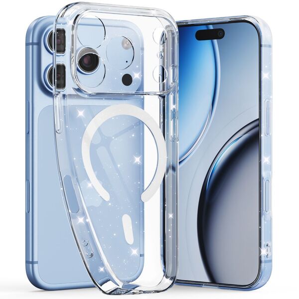 Ovitek FlexAir MagSafe Glitter za iPhone 17 Pro Max / 18 Pro Max transparent 1 Ovitek FlexAir MagSafe Glitter za iPhone 17 Pro Max / 18 Pro Max transparent