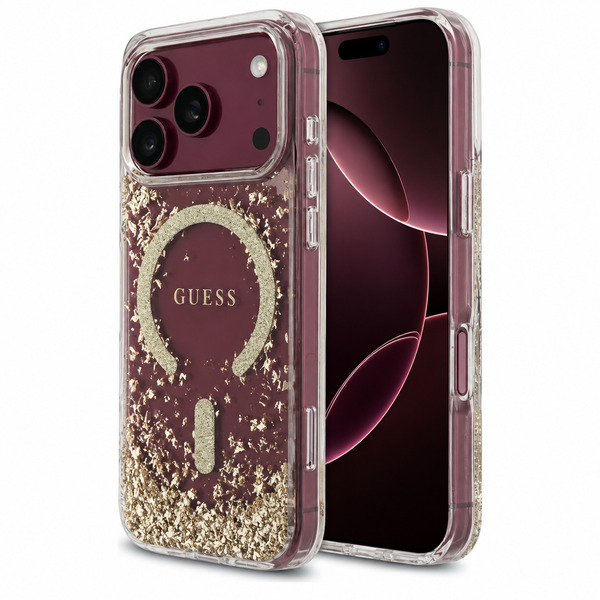 Ovitek Resin Bottom Glitter MagSafe za iPhone 17 Pro/18 Pro transparent/zlata 1 Ovitek Resin Bottom Glitter MagSafe za iPhone 17 Pro/18 Pro transparent/zlata