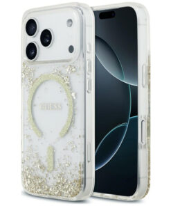 Ovitek Resin Bottom Glitter MagSafe za iPhone 17 Pro/18 Pro transparent/zlata 8 Ovitek Resin Bottom Glitter MagSafe za iPhone 17 Pro/18 Pro transparent/zlata - slika 4