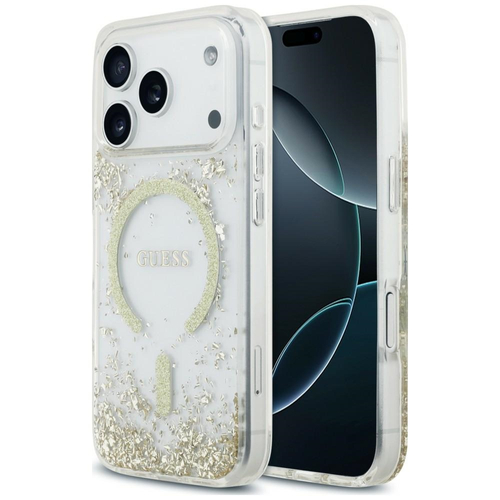 Ovitek Resin Bottom Glitter MagSafe za iPhone 17 Pro/18 Pro transparent/zlata 4 Ovitek Resin Bottom Glitter MagSafe za iPhone 17 Pro/18 Pro transparent/zlata - slika 4