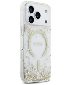 Ovitek Resin Bottom Glitter MagSafe za iPhone 17 Pro/18 Pro transparent/zlata 6 Ovitek Resin Bottom Glitter MagSafe za iPhone 17 Pro/18 Pro transparent/zlata - slika 2