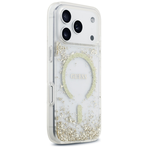 Ovitek Resin Bottom Glitter MagSafe za iPhone 17 Pro/18 Pro transparent/zlata 2 Ovitek Resin Bottom Glitter MagSafe za iPhone 17 Pro/18 Pro transparent/zlata - slika 2