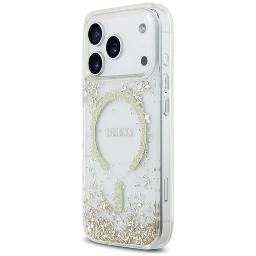 Ovitek Resin Bottom Glitter MagSafe za iPhone 17 Pro/18 Pro transparent/zlata 3 Ovitek Resin Bottom Glitter MagSafe za iPhone 17 Pro/18 Pro transparent/zlata - slika 3