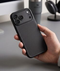 Ovitek MagCam MagSafe Carbon za iPhone 17 Pro / 18 Pro črna - slika 4